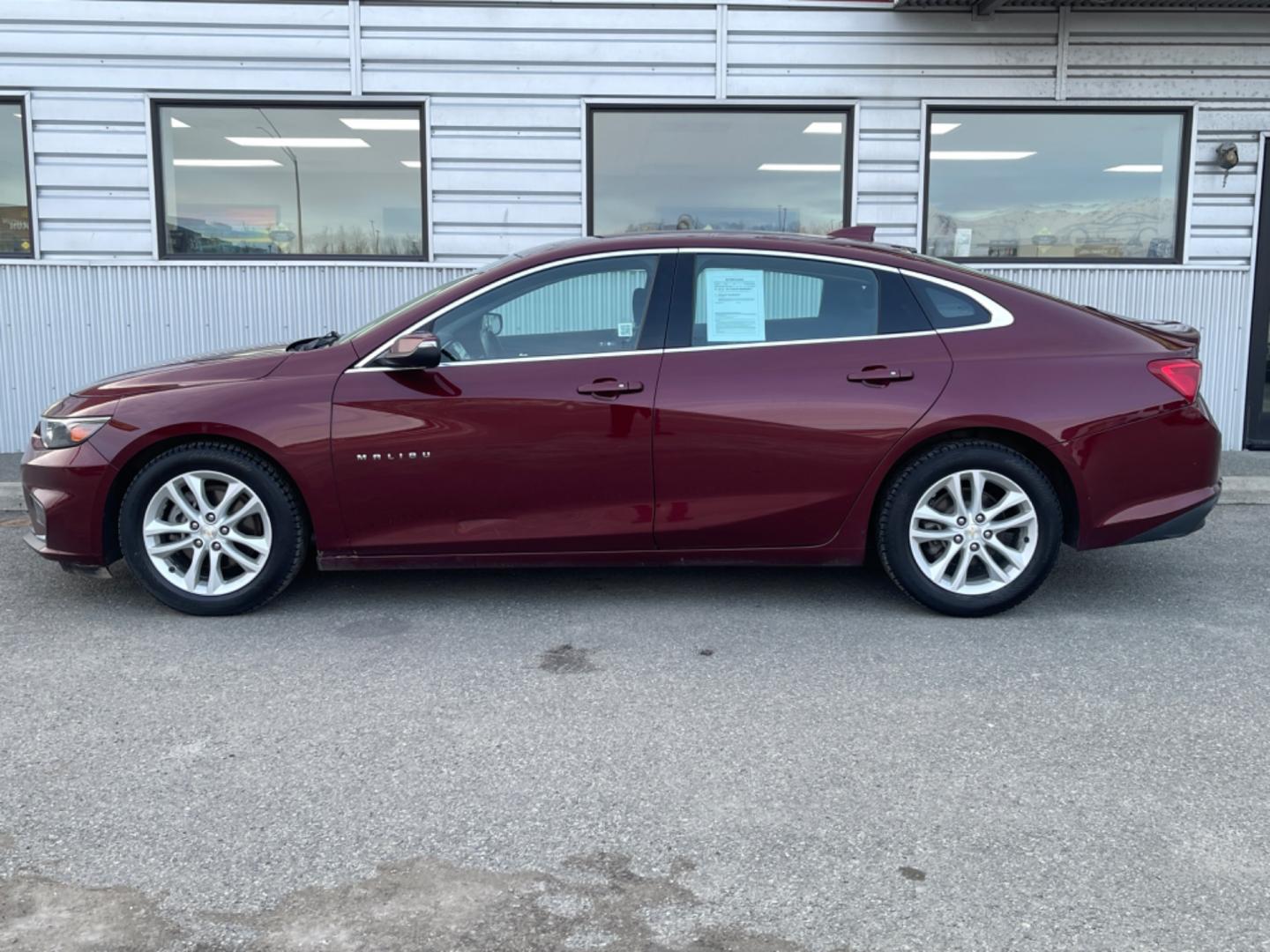 2016 Burgundy Chevrolet Malibu LT (1G1ZE5ST7GF) with an 1.5 Turbo inline 4 engine, 6 speed automatic transmission, located at 1960 Industrial Drive, Wasilla, 99654, (907) 274-2277, 61.573475, -149.400146 - Photo#1